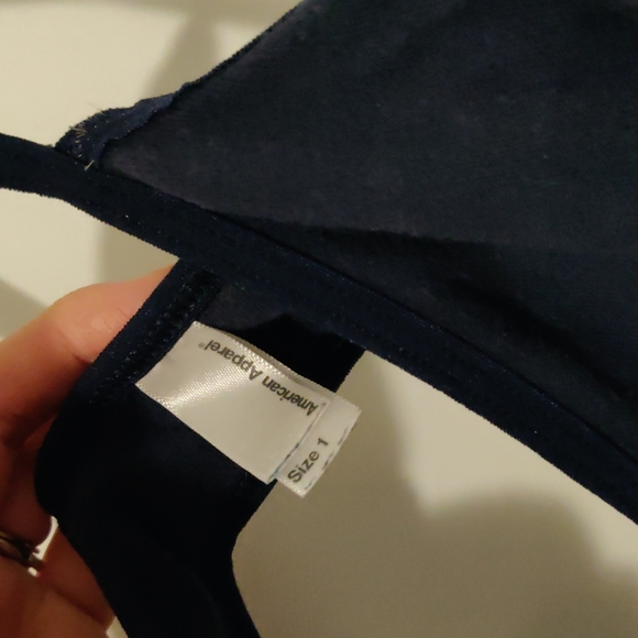 Navy cotton American Apparel bralette Size 1 - Picture 3 of 3
